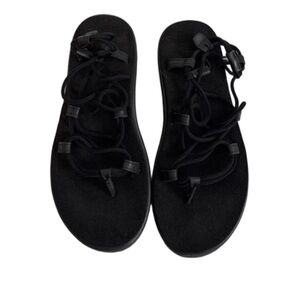 Teva Black Women's Strappy Outdoor Sandals, Size 8